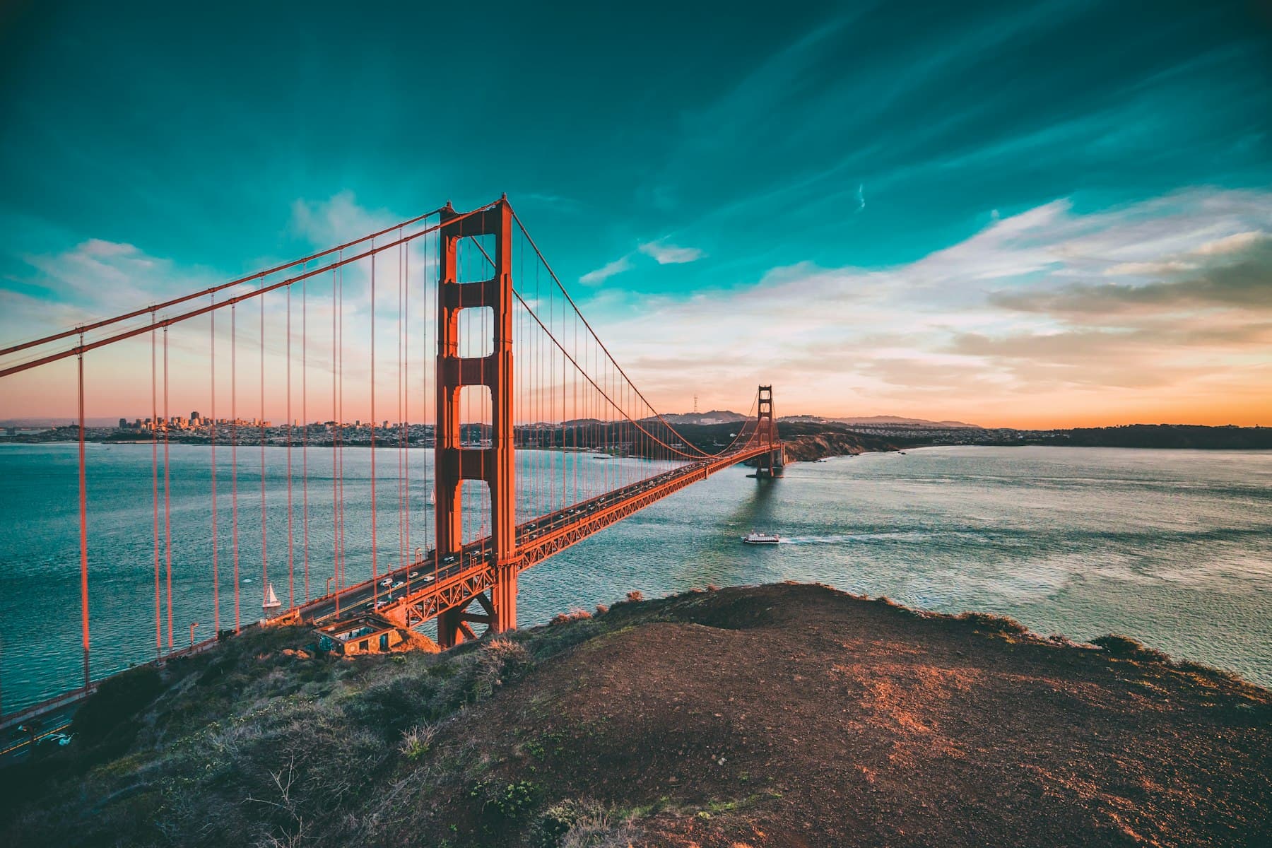San Francisco Bay at dusk